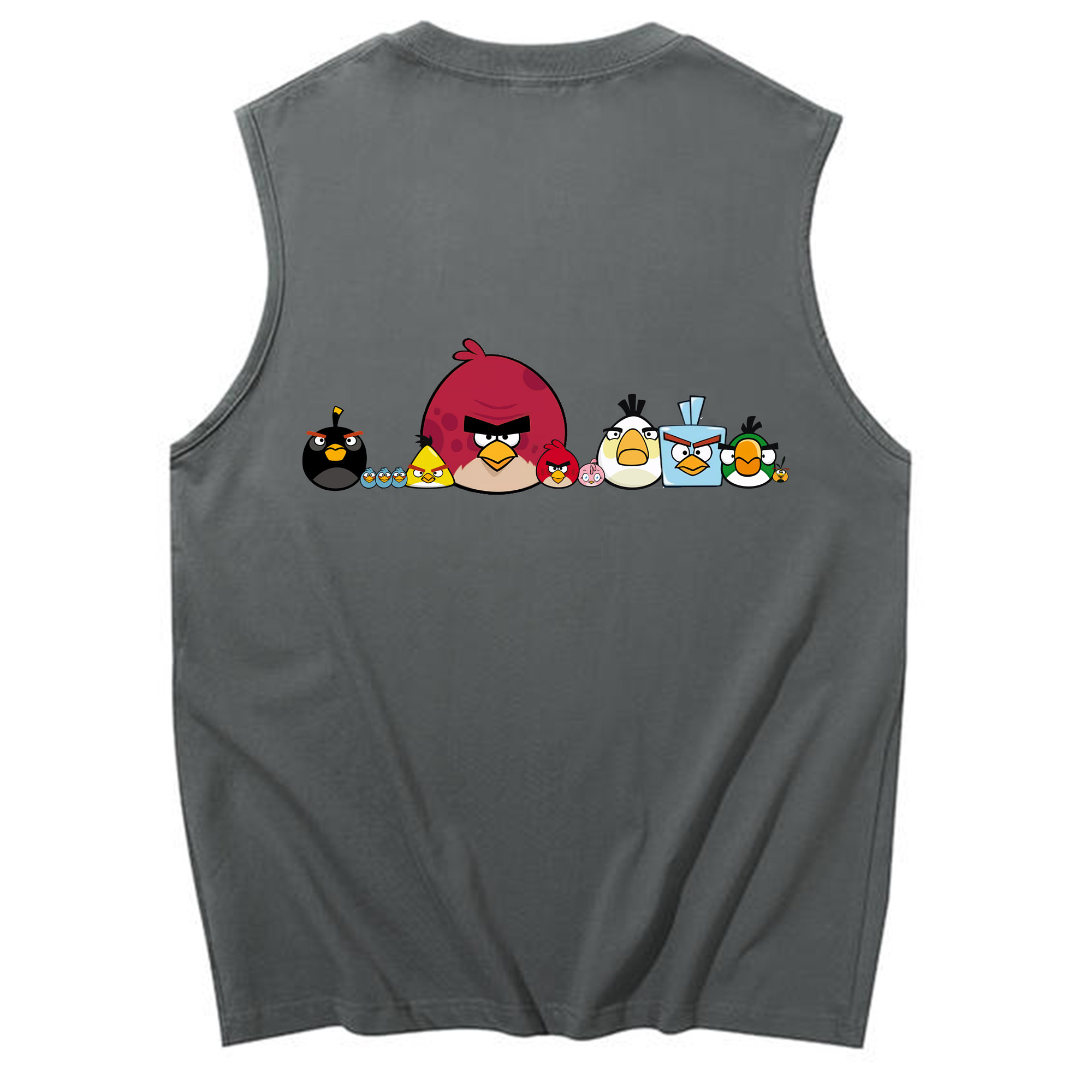 （画像用） Angry Birds アングリーバード コットン100％タンクトップ（背面プリント）